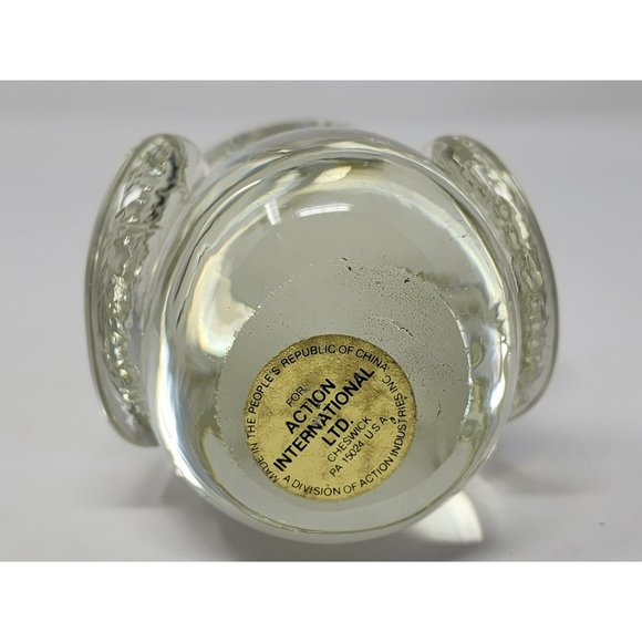Vintage Art Glass Action International LTD Paperweight Owl Figurine - Picture 6 of 9